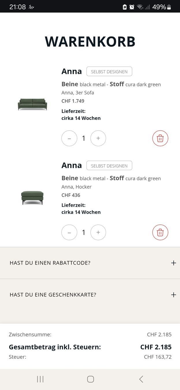 Sofacompany Sofas: 3er Sofa Sofacompany – Gebraucht aus Kilchberg ZH von freshdumbledore01 1