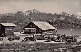 Grimselpasshöhe, Oldtimer, sehr schönes Bild, gelaufen 1949