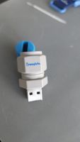USB Stick Swagelok Design weiss blau guter Zustand