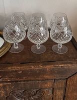 6 Bleikristall Cognac Cherry Gläser alt Top Zustand