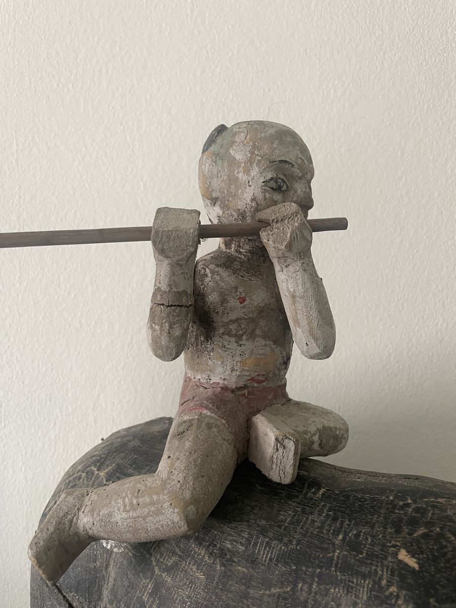 Sculture & Statue: Large vietnamese puppet wood carving antique – Usato da Basel venduto da Amechan. 2