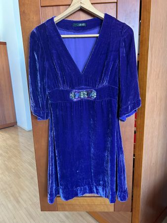 Festliches Samtkleid von LIU JO Violett, Gr. IT 42 (S/M)