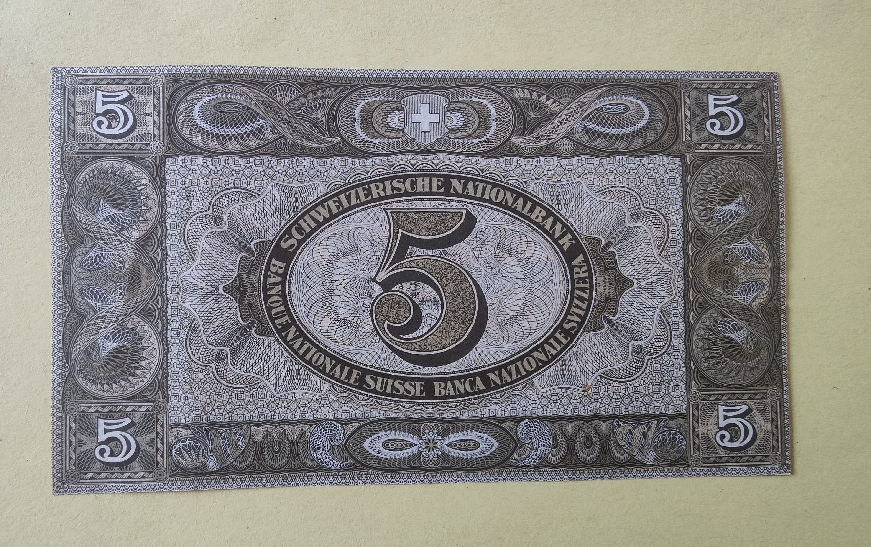 Banknoten: 5 Franken Note 1947 – Neu (gemäss Beschreibung) aus chur von Hmars 1