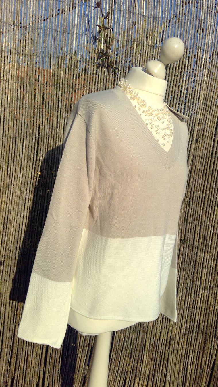 Maglioni & Felpe: Pullover écru & gris BROADWAY, taille M, NEUF Fr. 49.90 – Nuovo e nell'imballaggio originale da Agiez venduto da chouchanelle 4