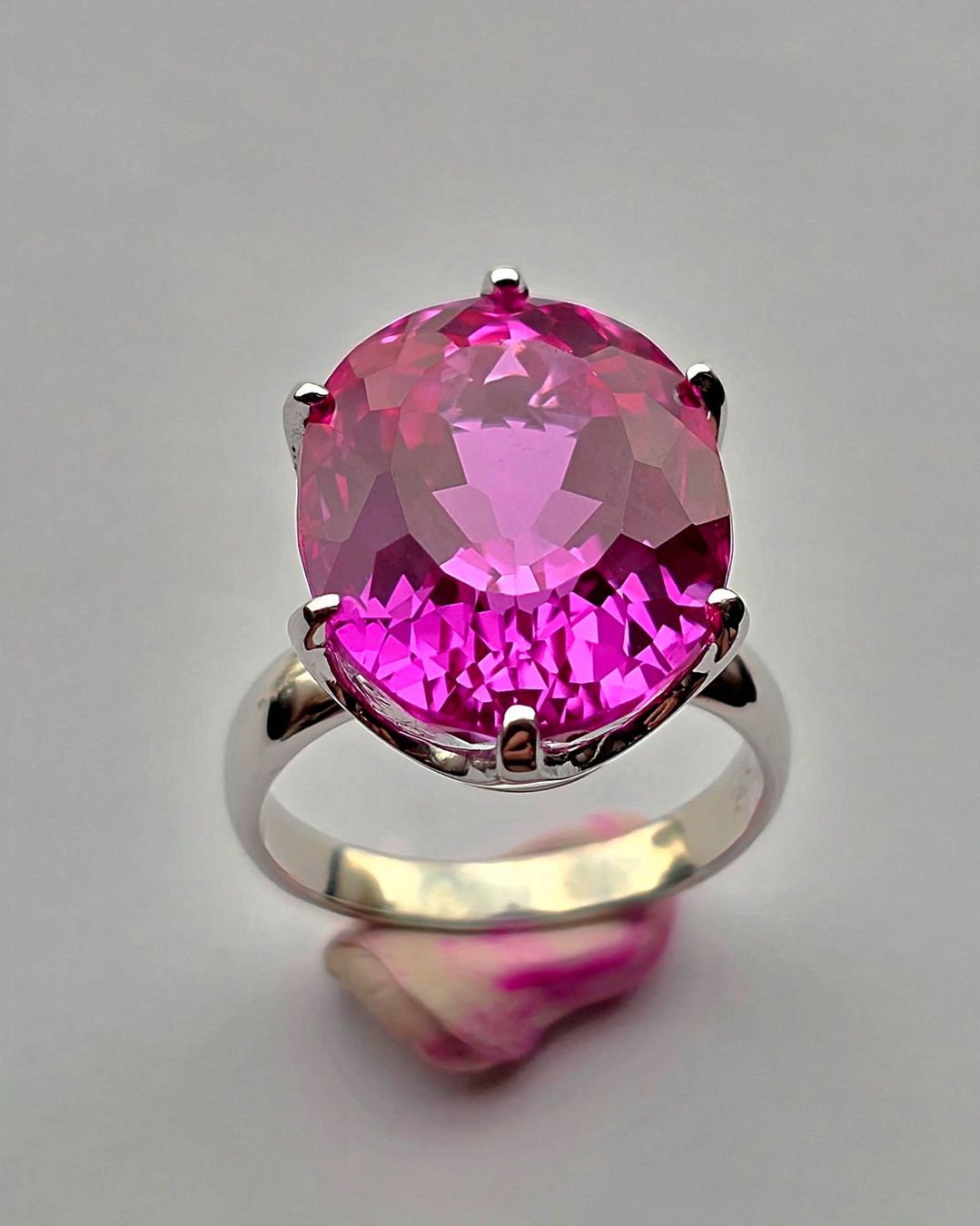 Anelli: Fingerring Solitaire rosa Topas – Nuovo (secondo la descrizione) da Zürich venduto da Benedikt21 3