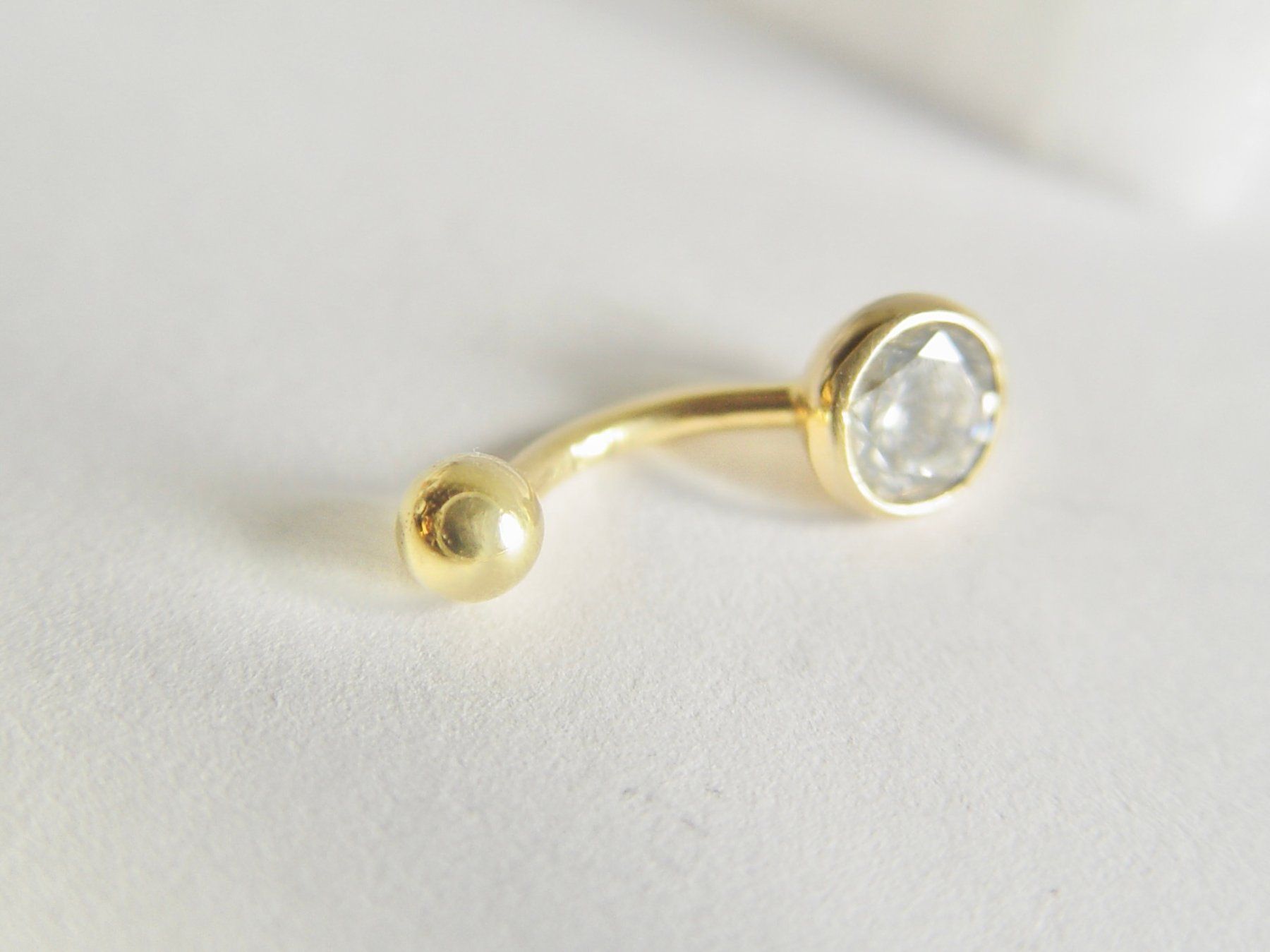 Gioielli per piercing: Gold 750 Piercing mit Zirkonia – Nuovo (secondo la descrizione) da Henggart venduto da gernli