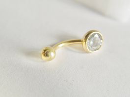 Zirkonia Piercing in Gold 750