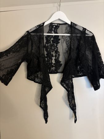 Missguided Bikini Überzu Spitze Schwarz Gr. 38 - Top Zustand