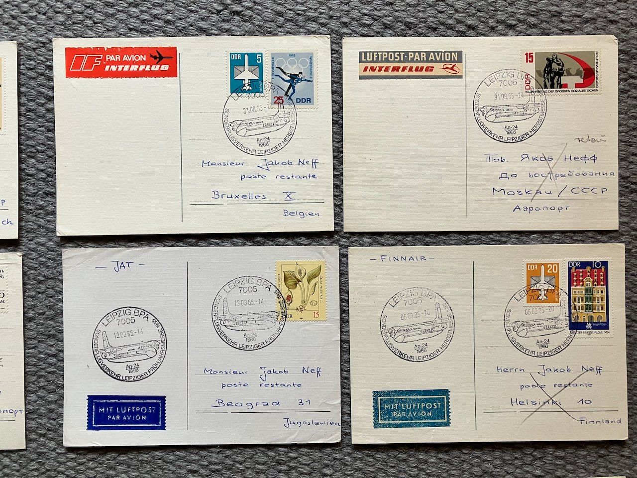 Tutti i francobolli: 23 Flugbelege DDR 1985 – Usato da Nesslau venduto da andi_hon 3