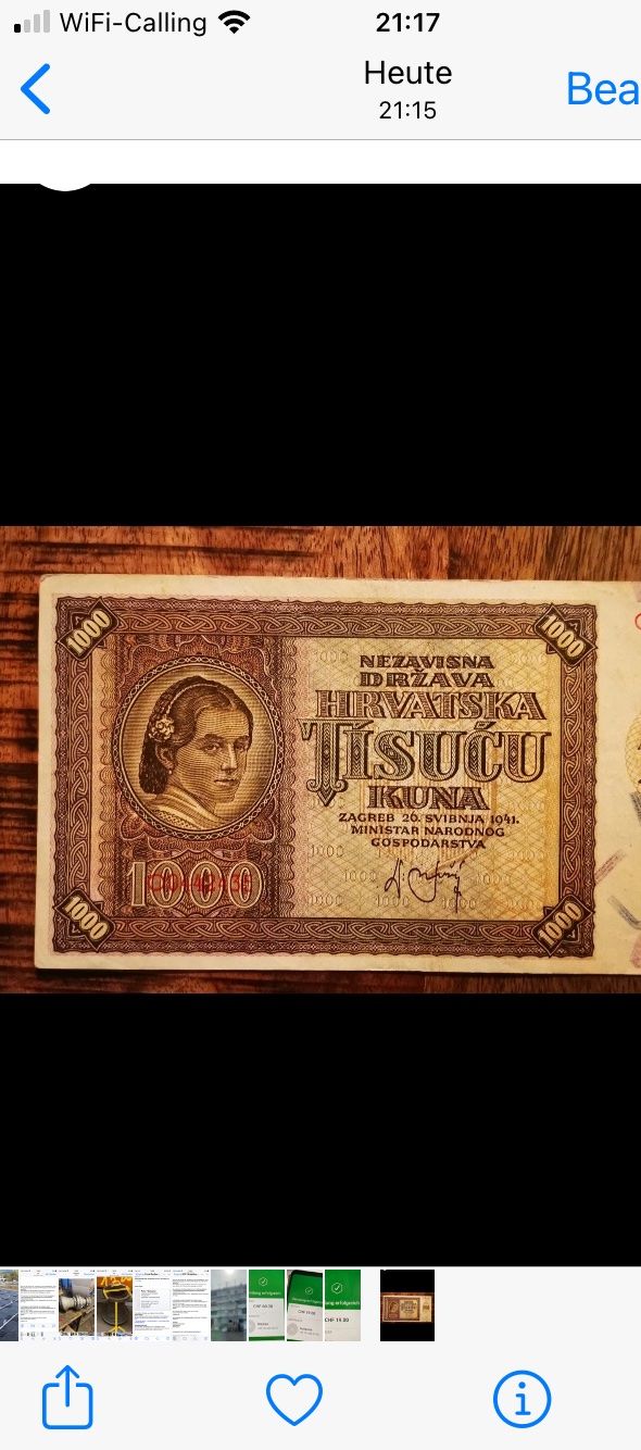 Banconote: Tausen-Tisucu HR-Kuna – Usato da Rothrist venduto da ToniG71