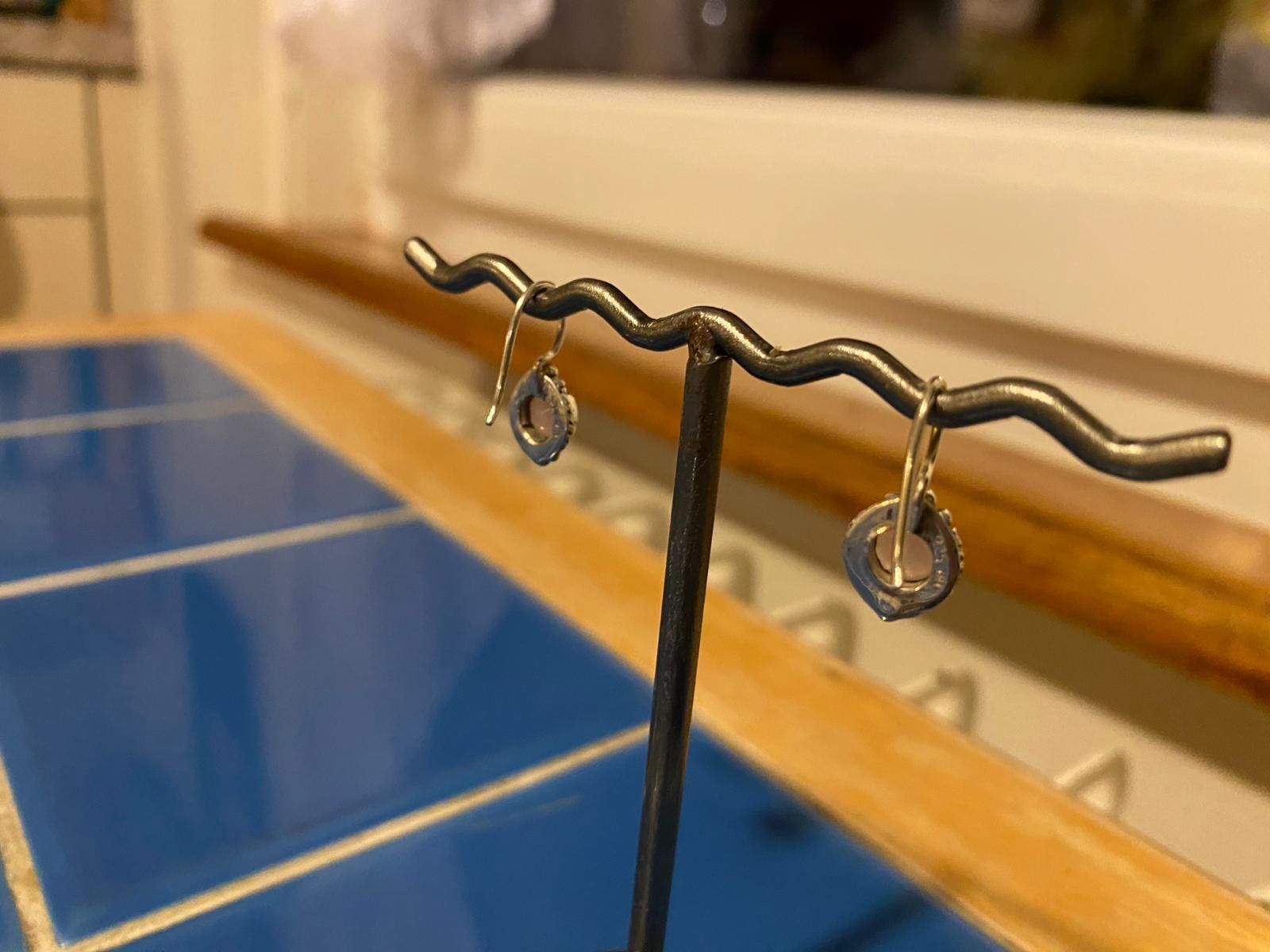 Ohrringe & -stecker: Silberohrhänger 925, mit rasa Stein – Gebraucht aus Liestal von Nizli 6