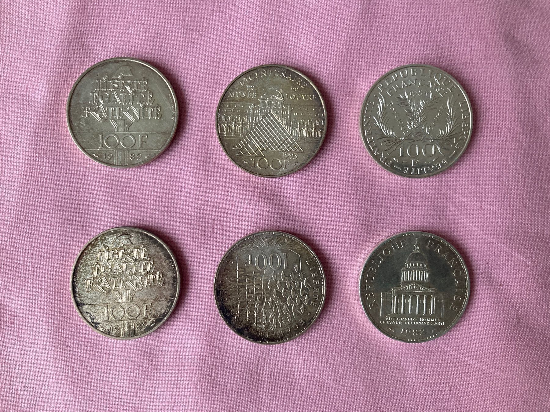 Tutti le monete: 6 pièces en argent à 100.- F Fr. – Usato da Genève venduto da Sagarmatha