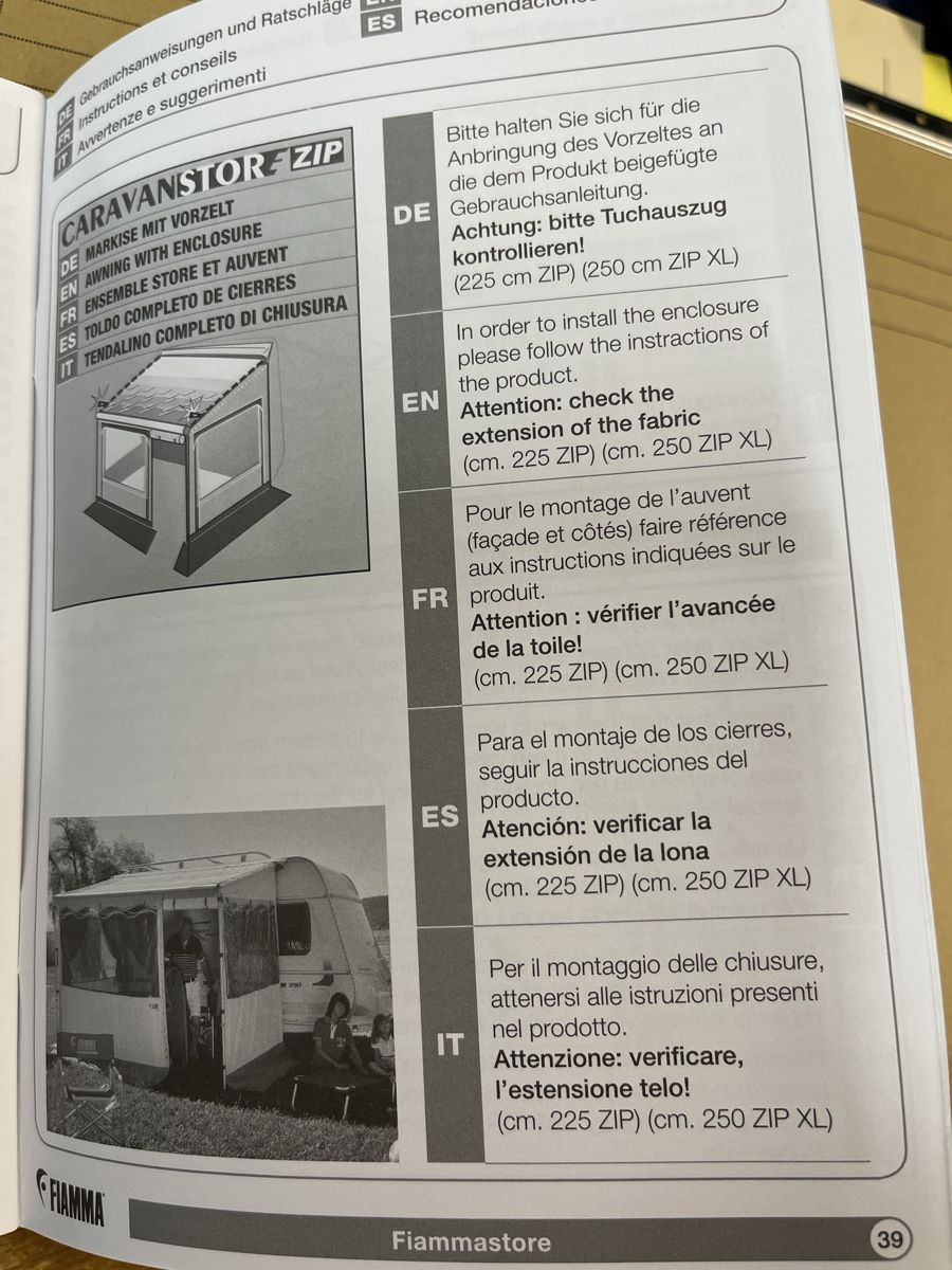 Fiamma Verande & Tende da sole: Fiamma Caravanstor zip 310 – Usato da Seuzach venduto da RiMo67 2