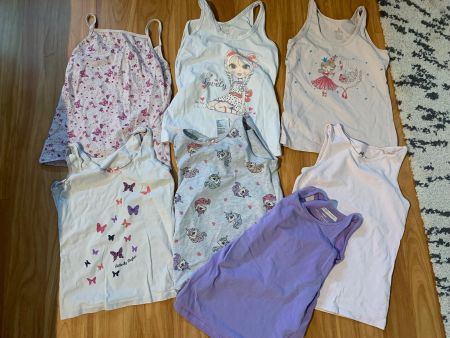 Mädchen Unterhemden 6er Set Grösse 134/140