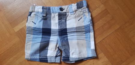 Shorts blau/weiss kariert, Gr. 68