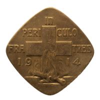 Medaille Schweiz Armee Militär 1914 In periculo fratres Gr.