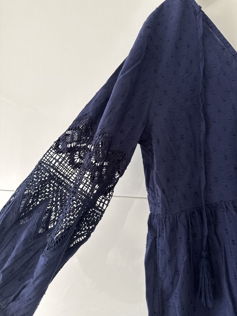 Kleider: Sommerkleid dunkelblau mit Spitzenmuster, Gr. M – Gebraucht aus Zürich von  2