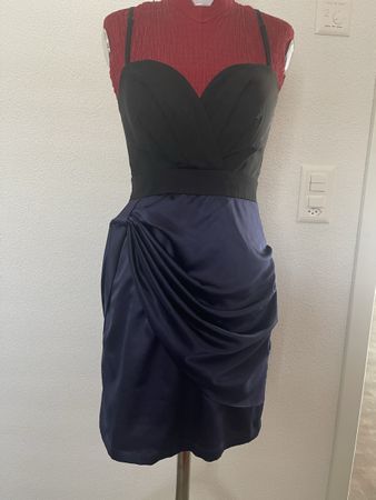Cocktailkleid Dunkelblau/Schwarz Vero Moda Gr. 36