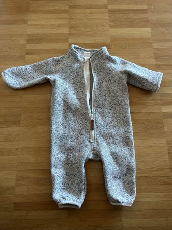 Baby Fleece Overall H&M Grau meliert Grösse 62 neuwertig