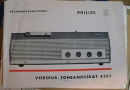 Bedienungsanleitung Philips Vierspur-Tonbandgerät 4305