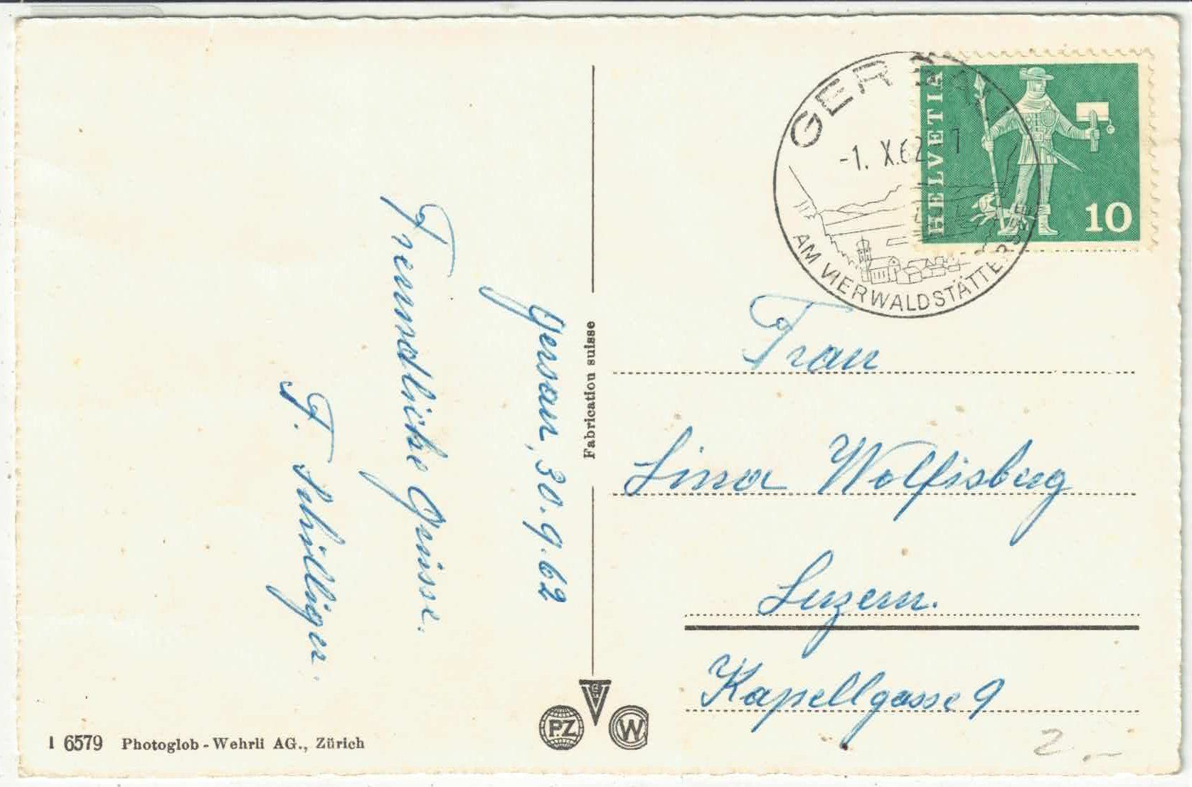 Cartoline postali: Gersau - Generalansicht – Usato da Ettingen venduto da Kartenplanet 1