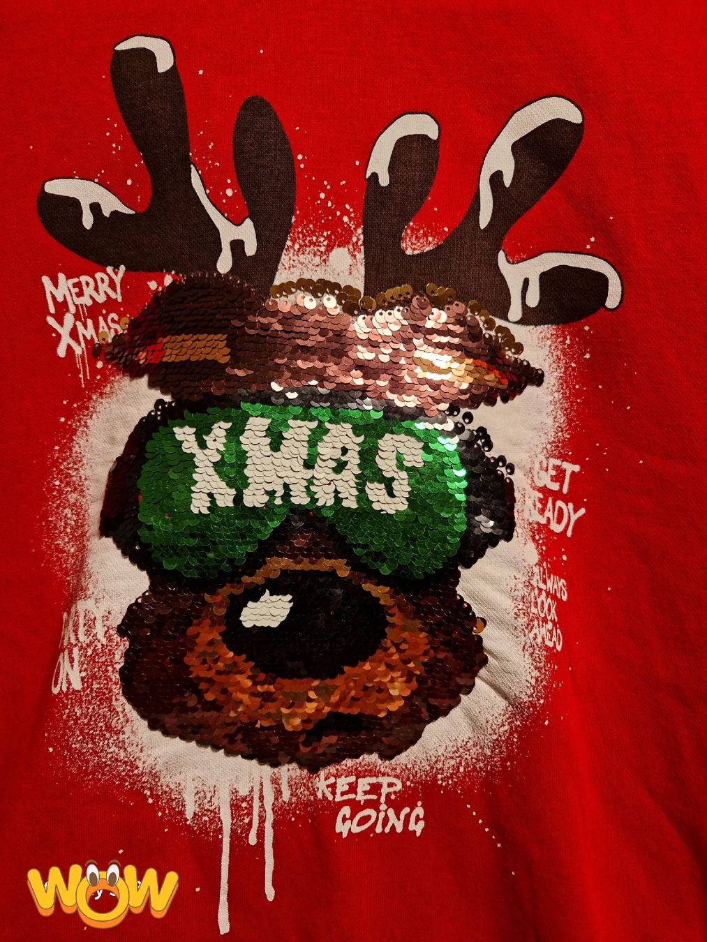 C&A Maglioni & Felpe: C&A - Weihnachtspullover mit Rentier, Wendebar-Pailletten – Nuovo (secondo la descrizione) da Appenzell venduto da Top_Top 1
