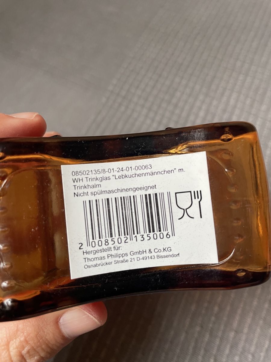 Thomas Bicchieri: Trinkglas Lebkuchenmännchen Thomas Phillips, neu! – Nuovo (secondo la descrizione) da Zürich venduto da ani_8d5j 3