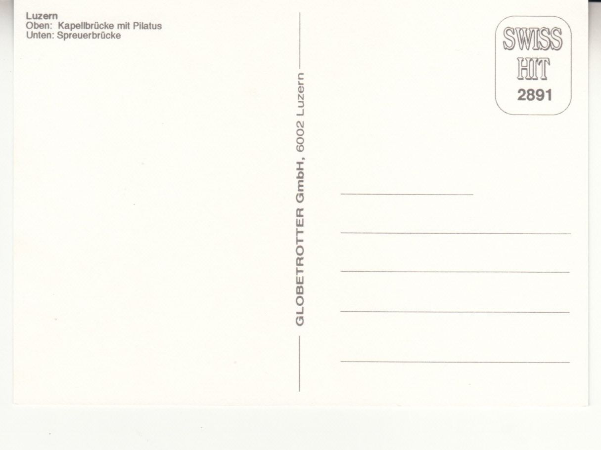 Cartoline postali: Luzern ca. 1990 – Usato da Bürglen TG venduto da StampGraf 1