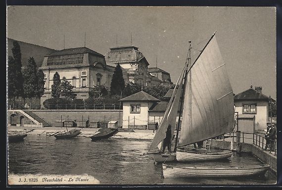 Cartoline postali: AK Neuchâtel, Le Musée, 1912 – Usato da Berlin venduto da bartko-reher