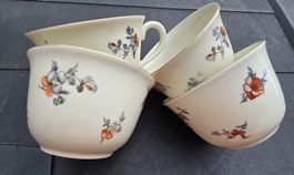 Tassen Set SUISSE LANGENTHAL floral 4 Stck. guter Zustand