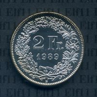 CHF___2.00 1989 stgl *nigelnagelneu! 2 Franken