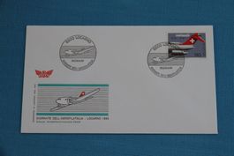 Sonderflugbrief, Tag der Aerophilatelie, Locarno, 1989