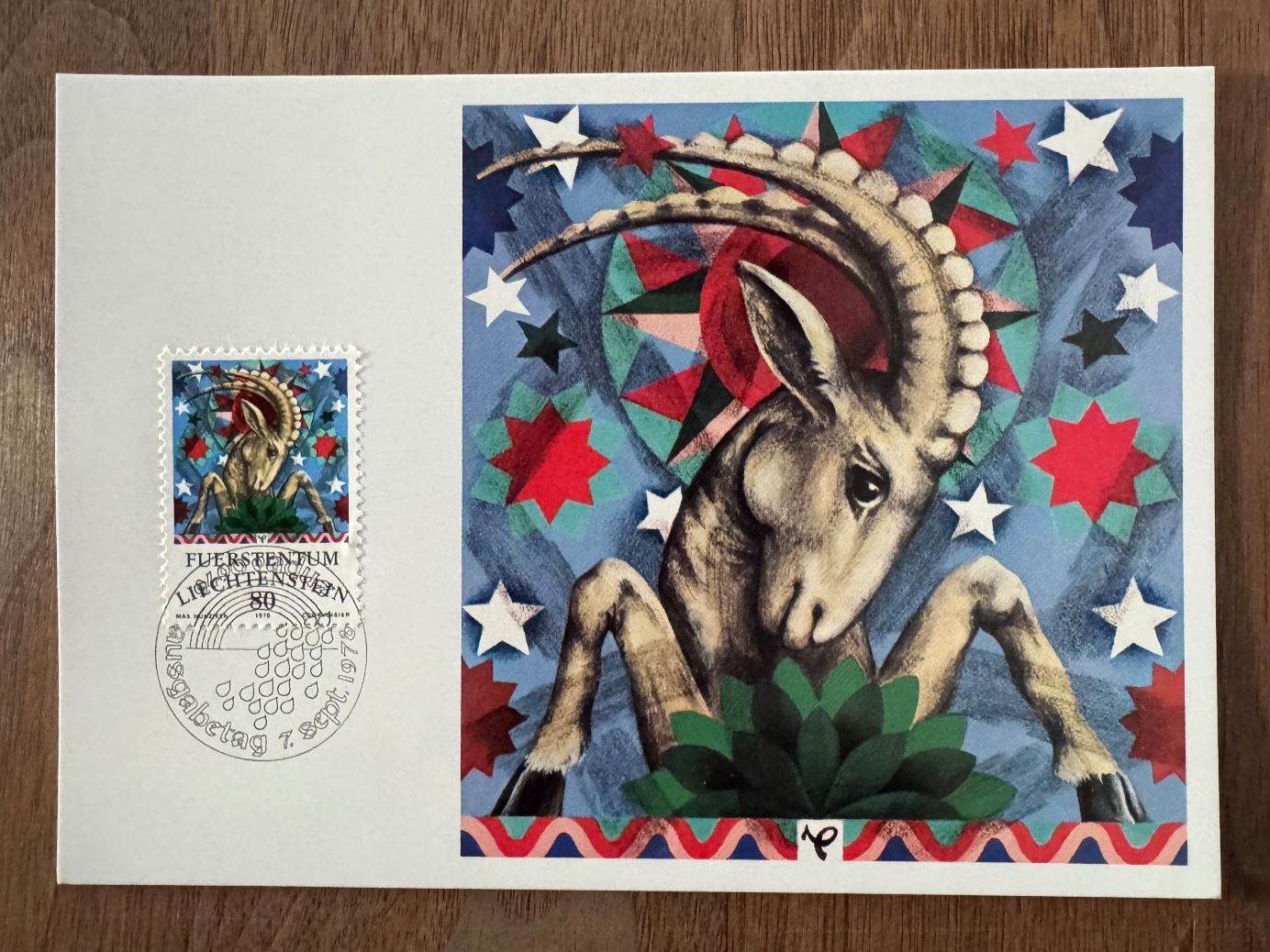 Alle Briefmarken: 1978 Liechtenstein, Maximumkarten Nummern 2 und 3 – Gebraucht aus Jegenstorf von lemur 1