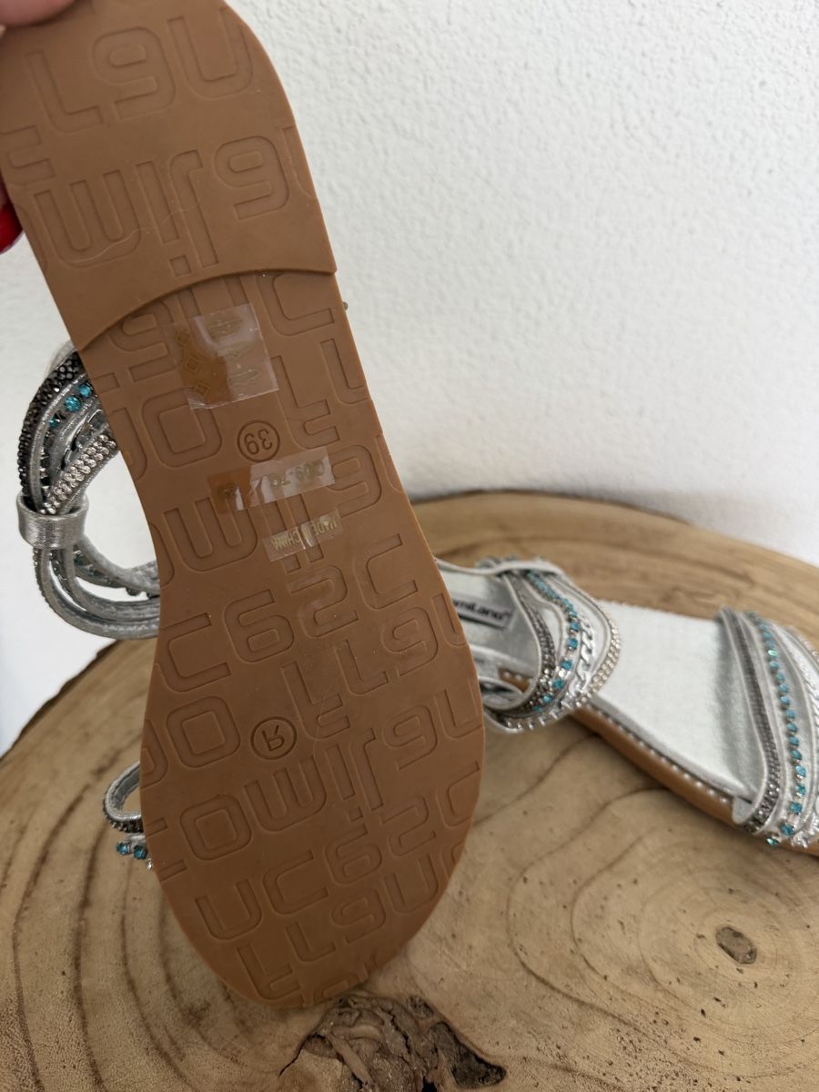 Damenschuhe: Francescomilano Sandalen Silber mit Strass Gr. 39 – Neu (gemäss Beschreibung) aus Hägglingen von Raff_Ella 5