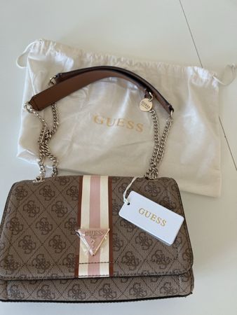 Handtasche Guess braun mit Muster neu mit Etikett