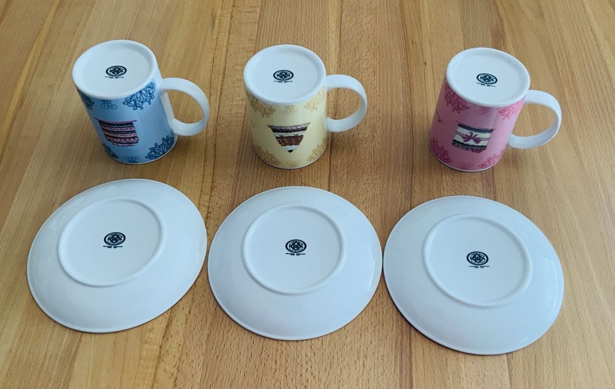 Set di piatti: Mug & Teller Set, Pastellfarben, 6-teilig – Usato da Lufingen venduto da lotzstef 1
