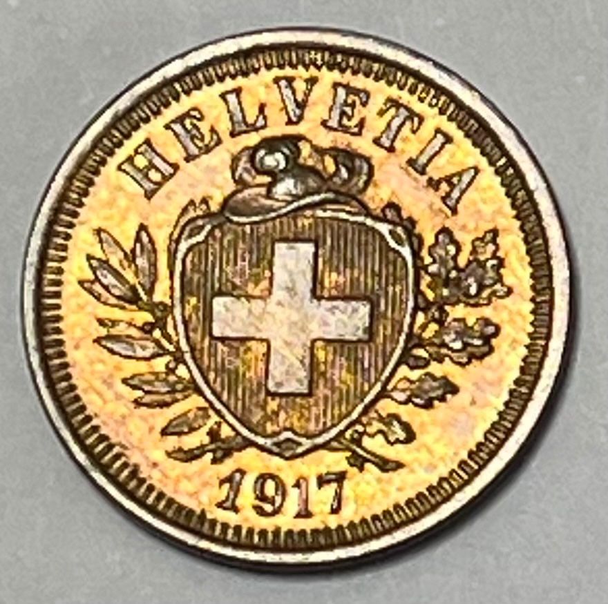 Tutti le monete: 1 Rappen - Schweiz - 1917 – Usato da Dietikon venduto da Numis8953