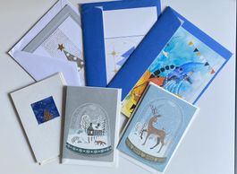Weihnachtskarten Set, 2x 3 Stk. diverse Sujet