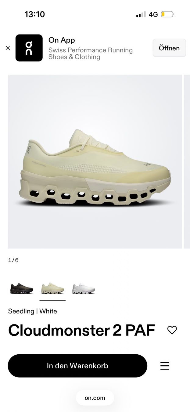On Scarpe da uomo: ON x PAF Cloudmonster 2 (cream) – Nuovo e nell'imballaggio originale da Winznau venduto da Lauralavera1 8
