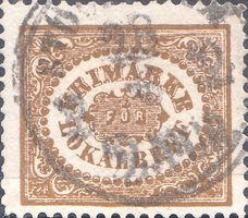 Schweden 13 Freimarke für Lokalbriefe 1862 selten+gestempelt