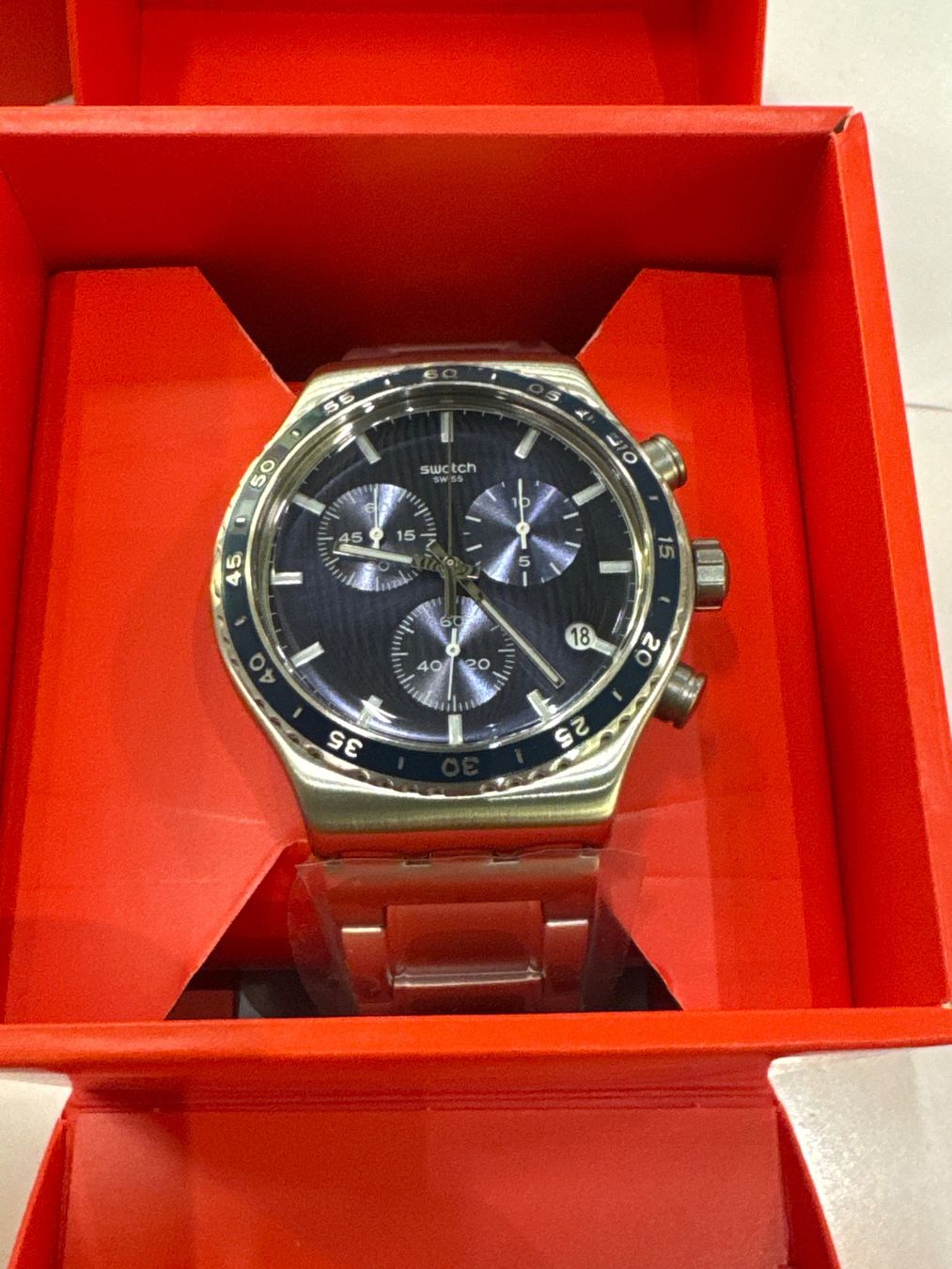 Swatch Orologi: Swatch irony Chrono cobalt lagon new – Nuovo e nell'imballaggio originale da Vevey venduto da Eiden77