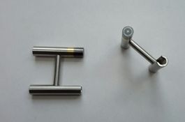 Manschettenknöpfe , Carl Dau Berlin , Gold , Silber + Stahl