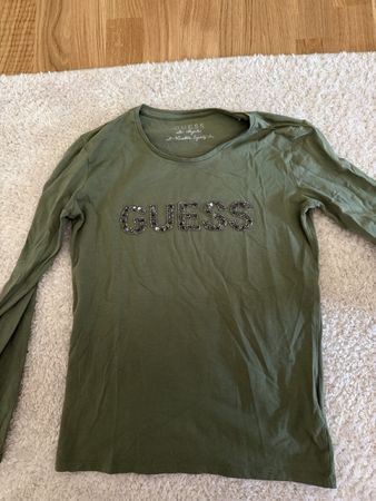 T-shirt Guess manches longues vert
