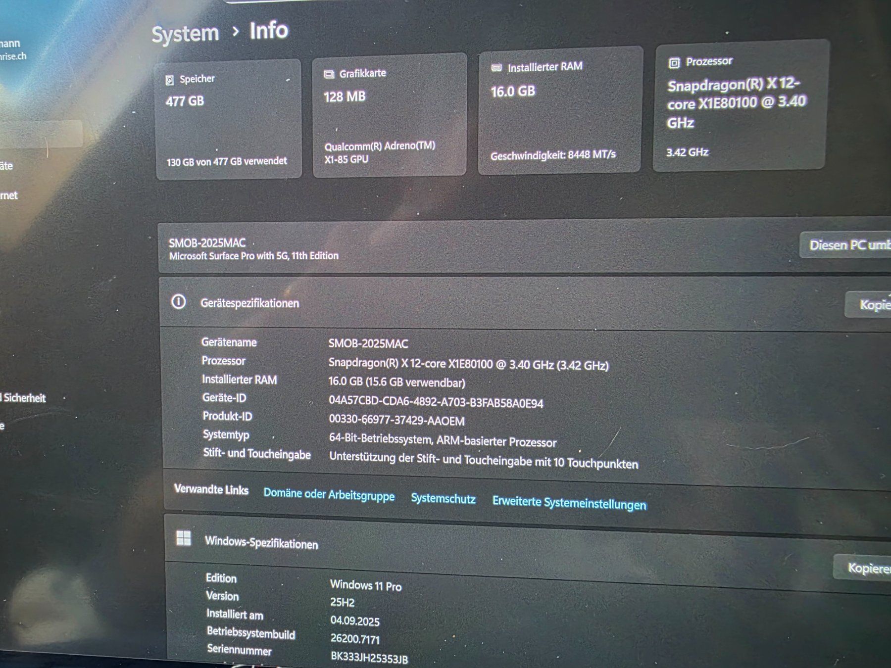 Microsoft Tablet PC: MICROSOFT SURFACE PRO 11 - 5G – Nuovo (secondo la descrizione) da Buchs ZH venduto da Maki6 3