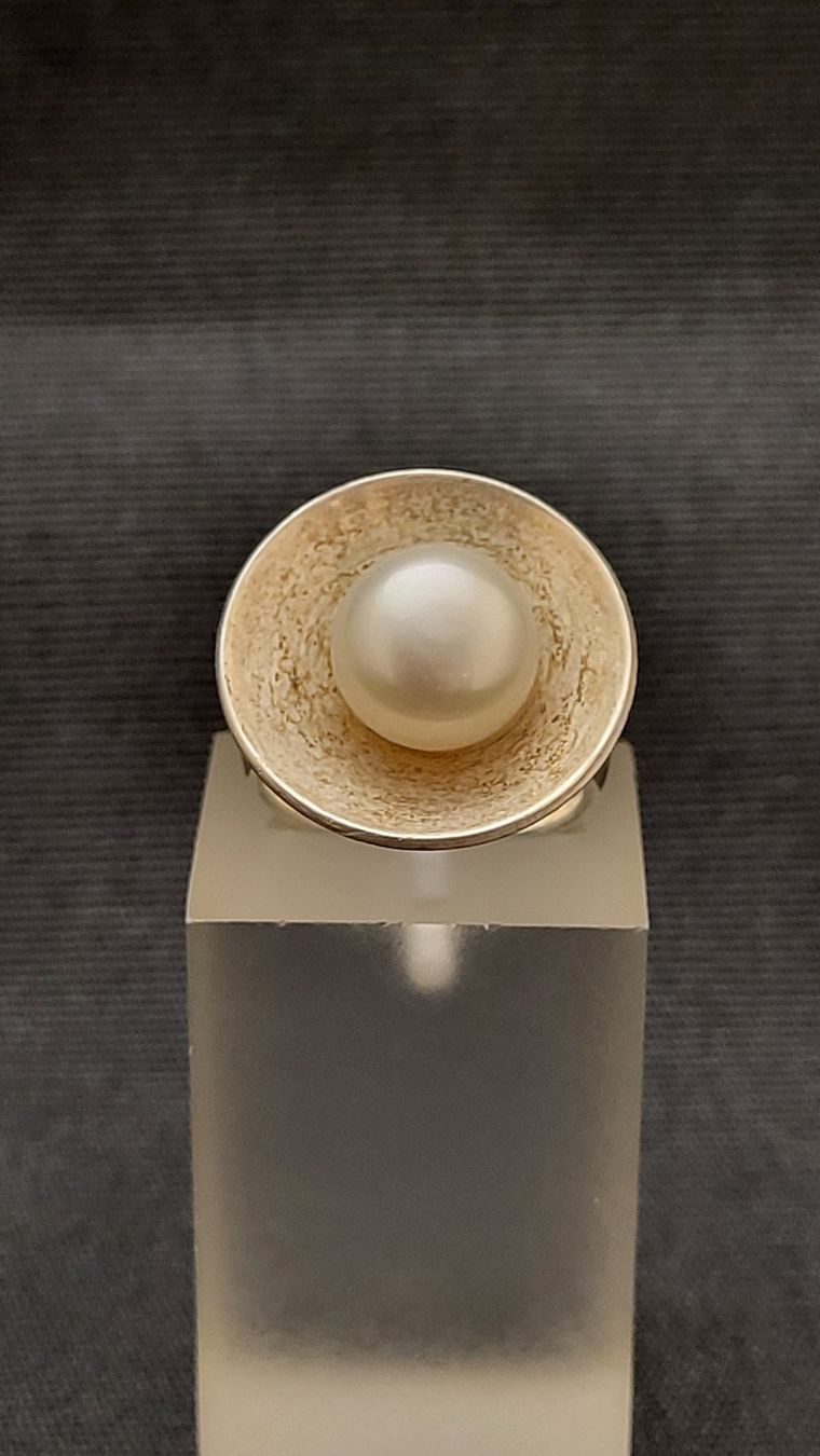 Anelli: Silberring 925 mit Perle – Usato da Basel venduto da spinne02 1