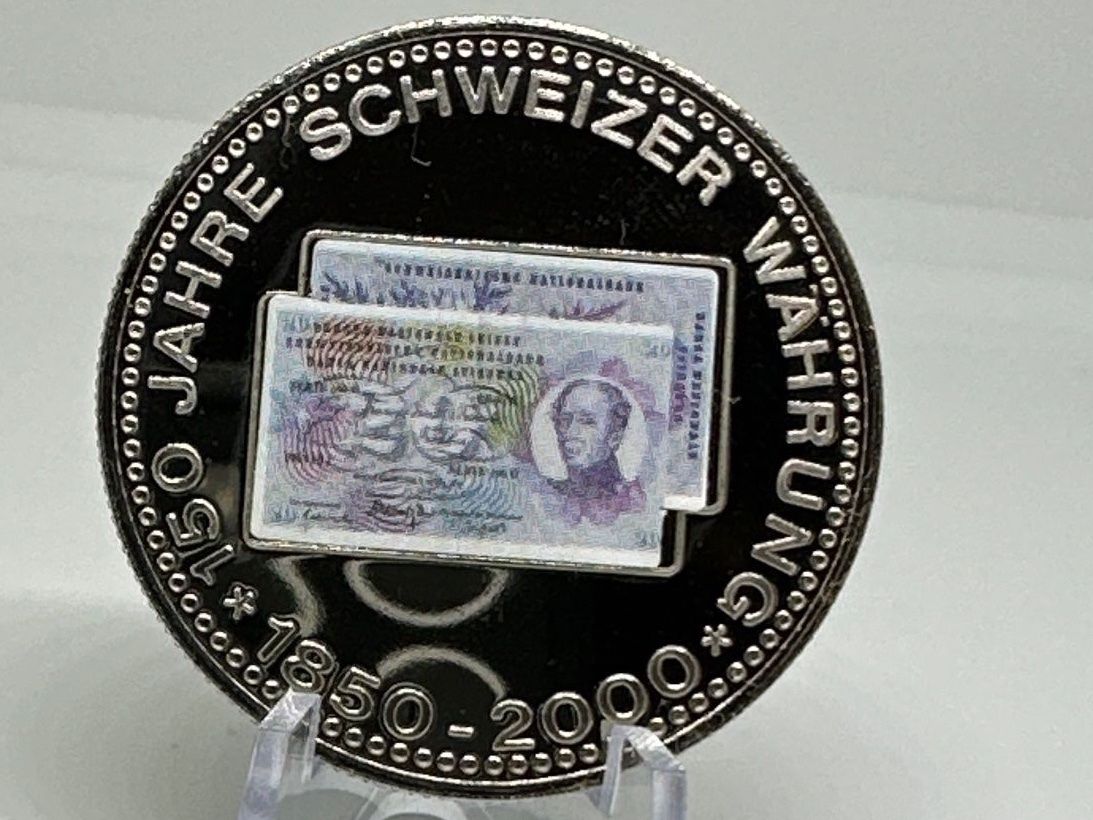 150 JAHRE SCHWEIZER WÄHRUNG 1850 2000 (D #39 occasion) à Hauterive NE pour