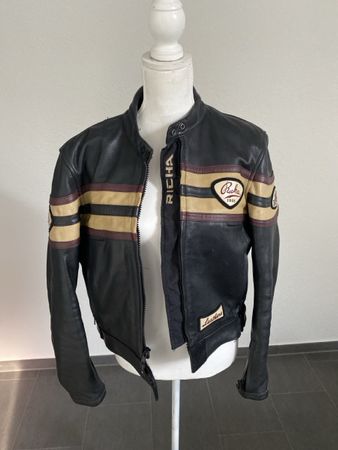 Motorradjacke Richa Leder schwarz Gr. 40
