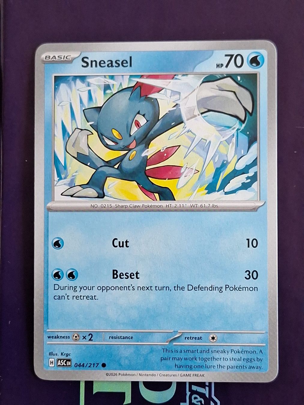 Pokémon Sammelbilder & Trading cards: Sneasel - Pokemon Ascended Heroes – Gebraucht aus Altstätten SG von GGsGameshop