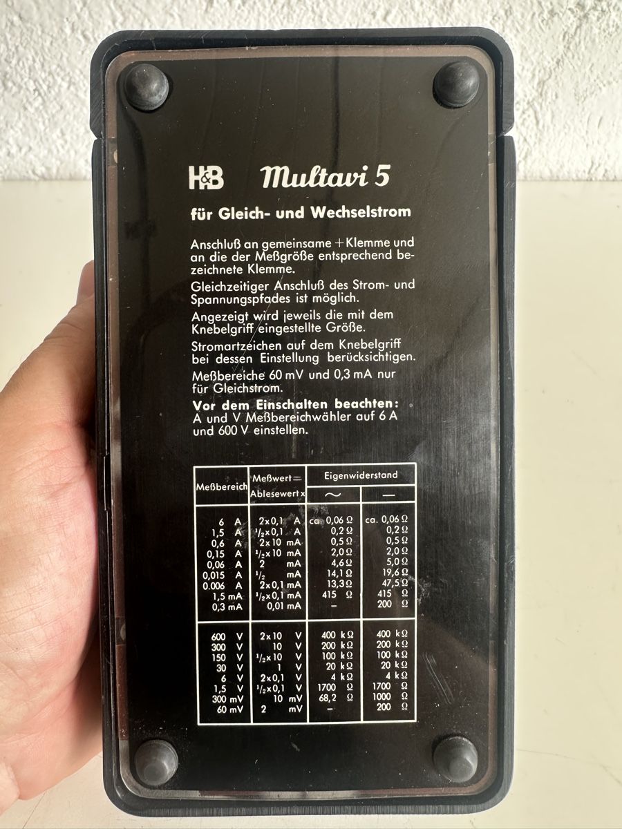Misurare: Hartmann & Braun Multavi 5 Vintage Messgerät mit Ledertasche – Usato da Zetzwil venduto da ZB05 4