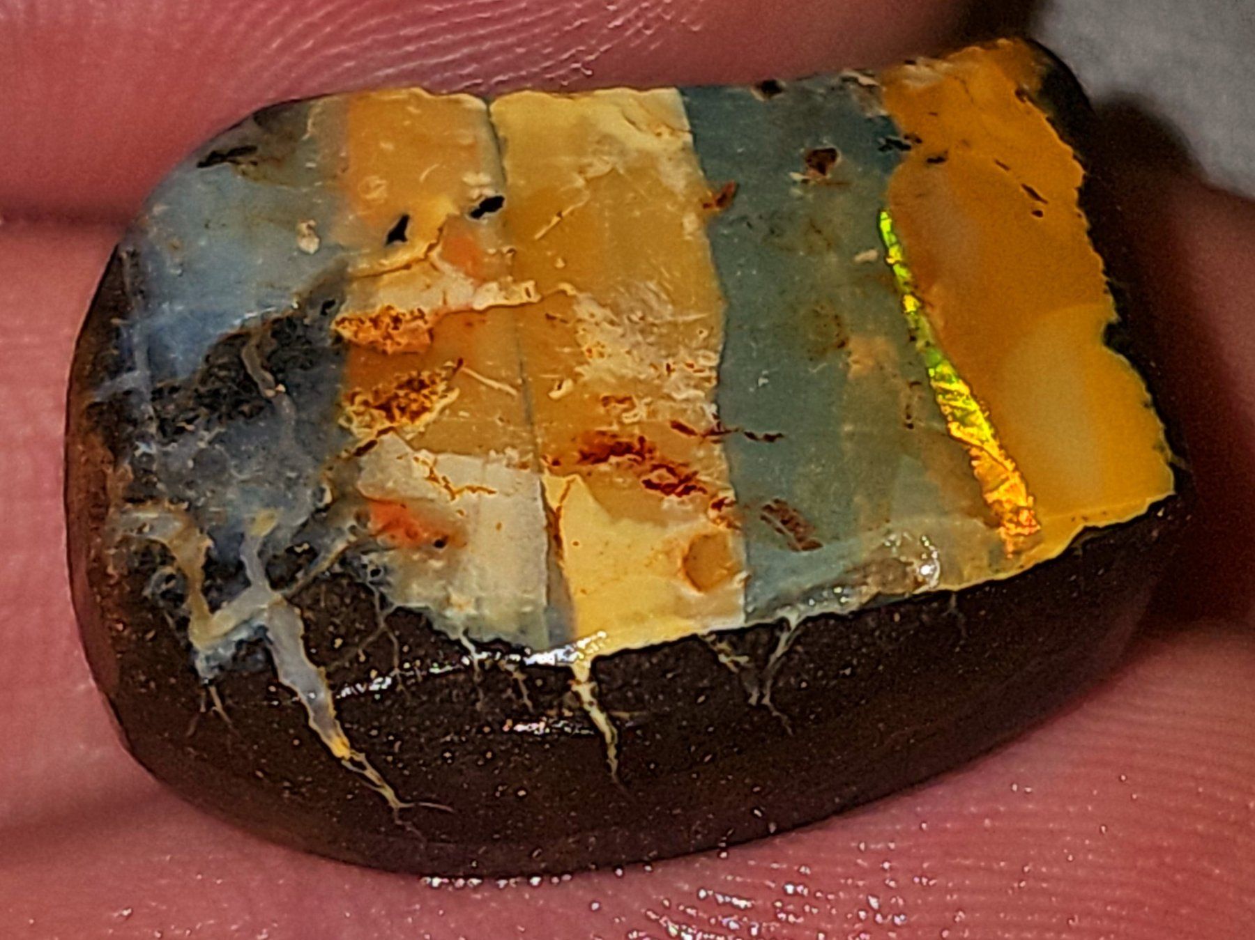 Pietre preziose: Australischer Boulder Opal Rohstein – Usato da Uerkheim venduto da Winwinner 1